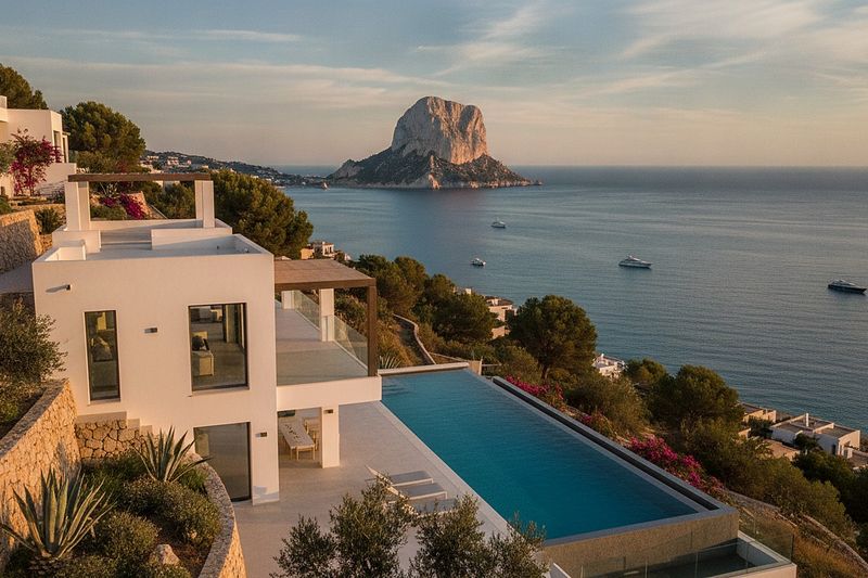 Villa de obra nueva con vistas al Peñón (imagen ilustrativa)
